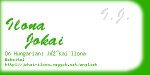 ilona jokai business card